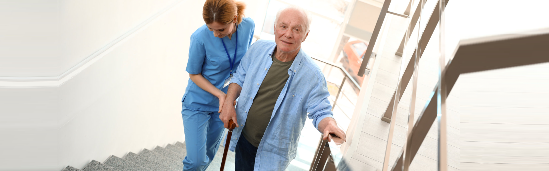 Caregiver helping elderly